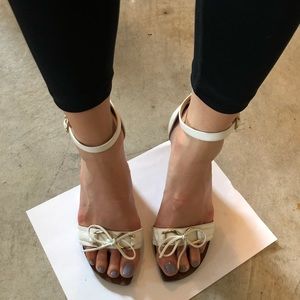 Kate spade white wedge sandals
